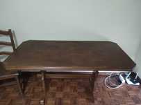 Mesa madeira maciça com 4 cadeiras