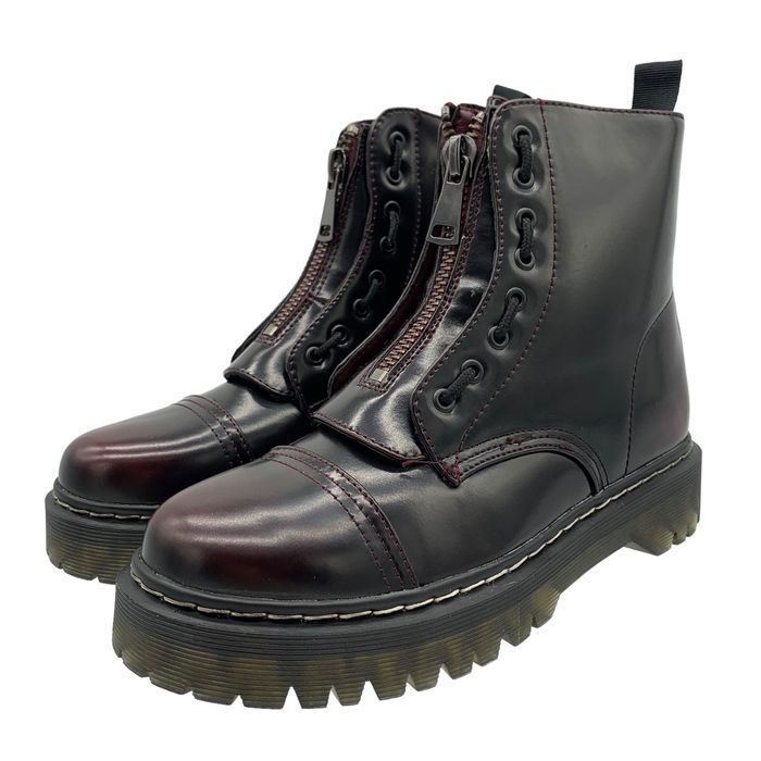 Buty damskie r. 38 botki sznurowane bordowe glany gruba podeszwa 2 w 1
