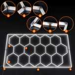 Lampa Sufitowa LED HEXAGON oświetlenie do garażu detailing 6500K ZIMNA