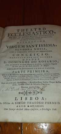 Antigo Livro Religioso Ano 1782
