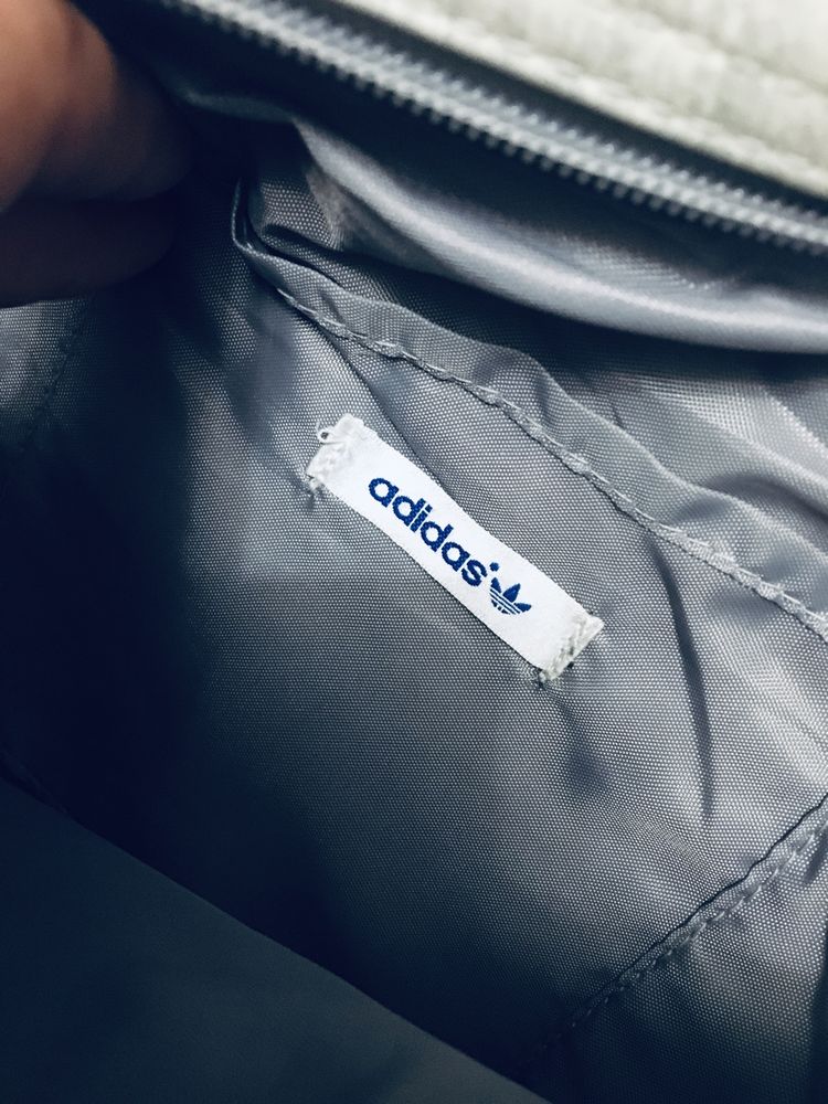 Сумка Adidas Originals винтажная серая дорожная сумочка через плечо