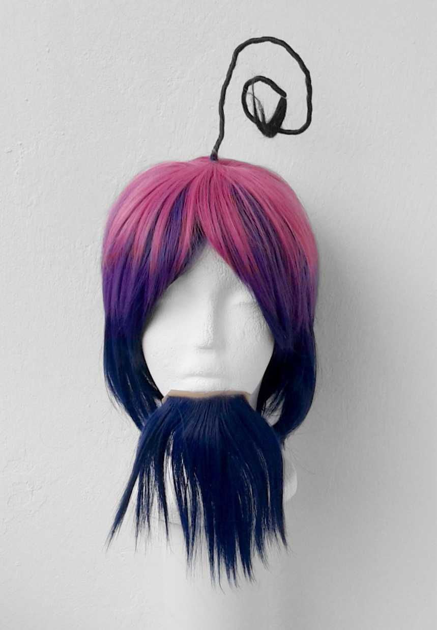 Mephisto Ao no Exorcist cosplay wig fioletowa różowa granatowa peruka