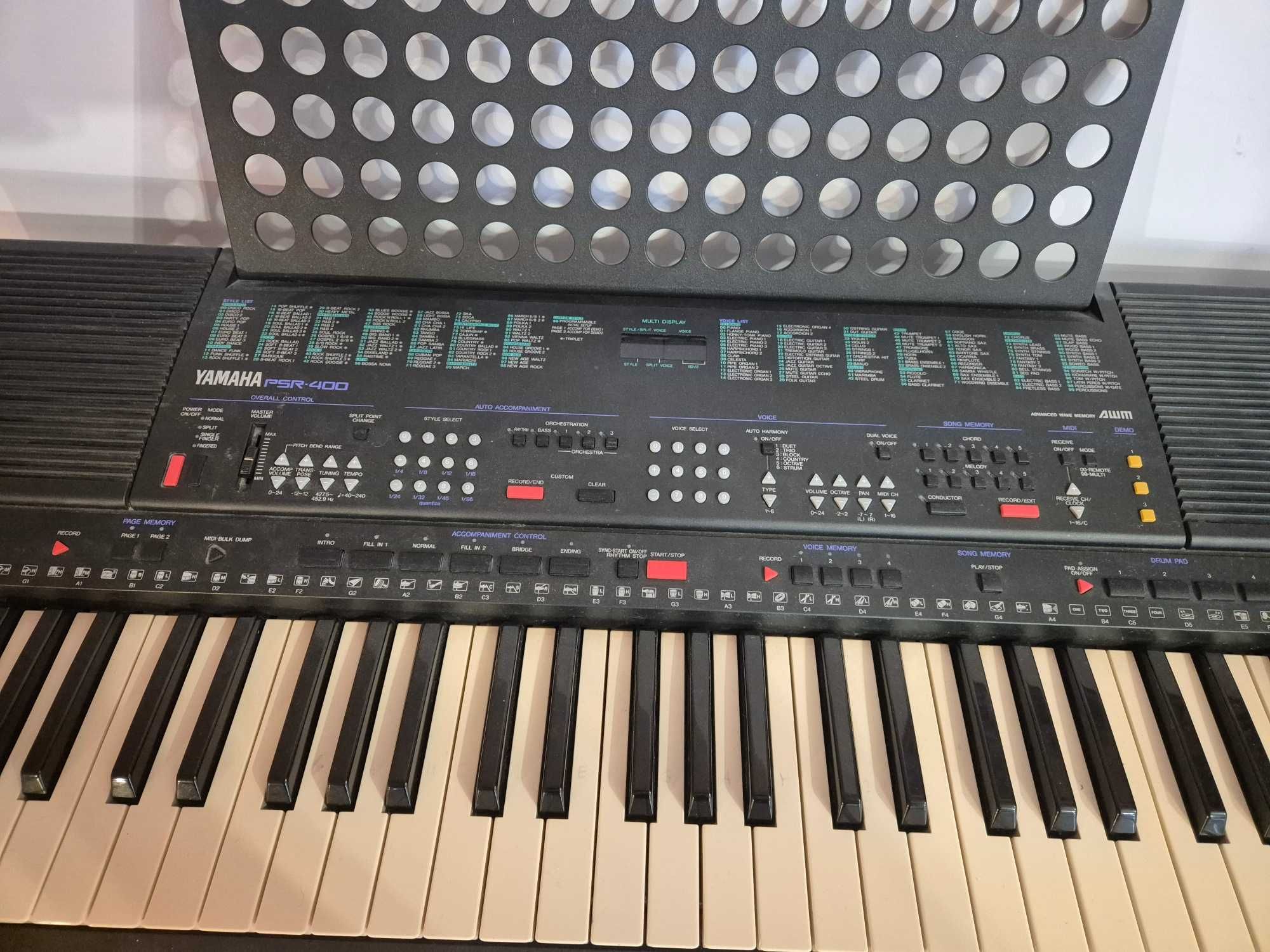 Syntezator Keyboard Yamaha PSR-400 stan idealny z zasilaczem Organy