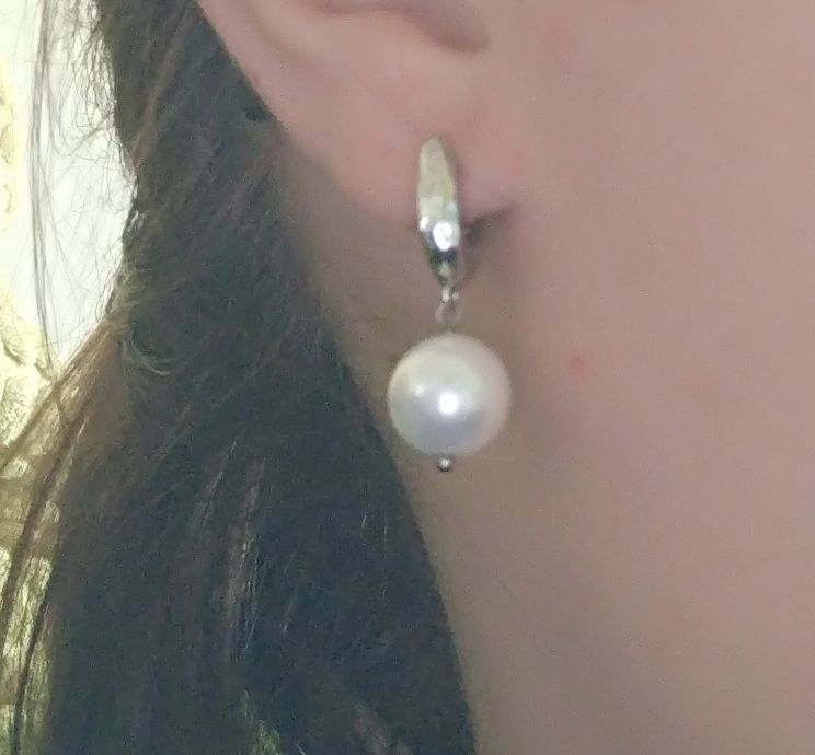 Srebrne kolczyki z perłami APART