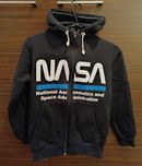 Bluza czarna z kapturem Nasa