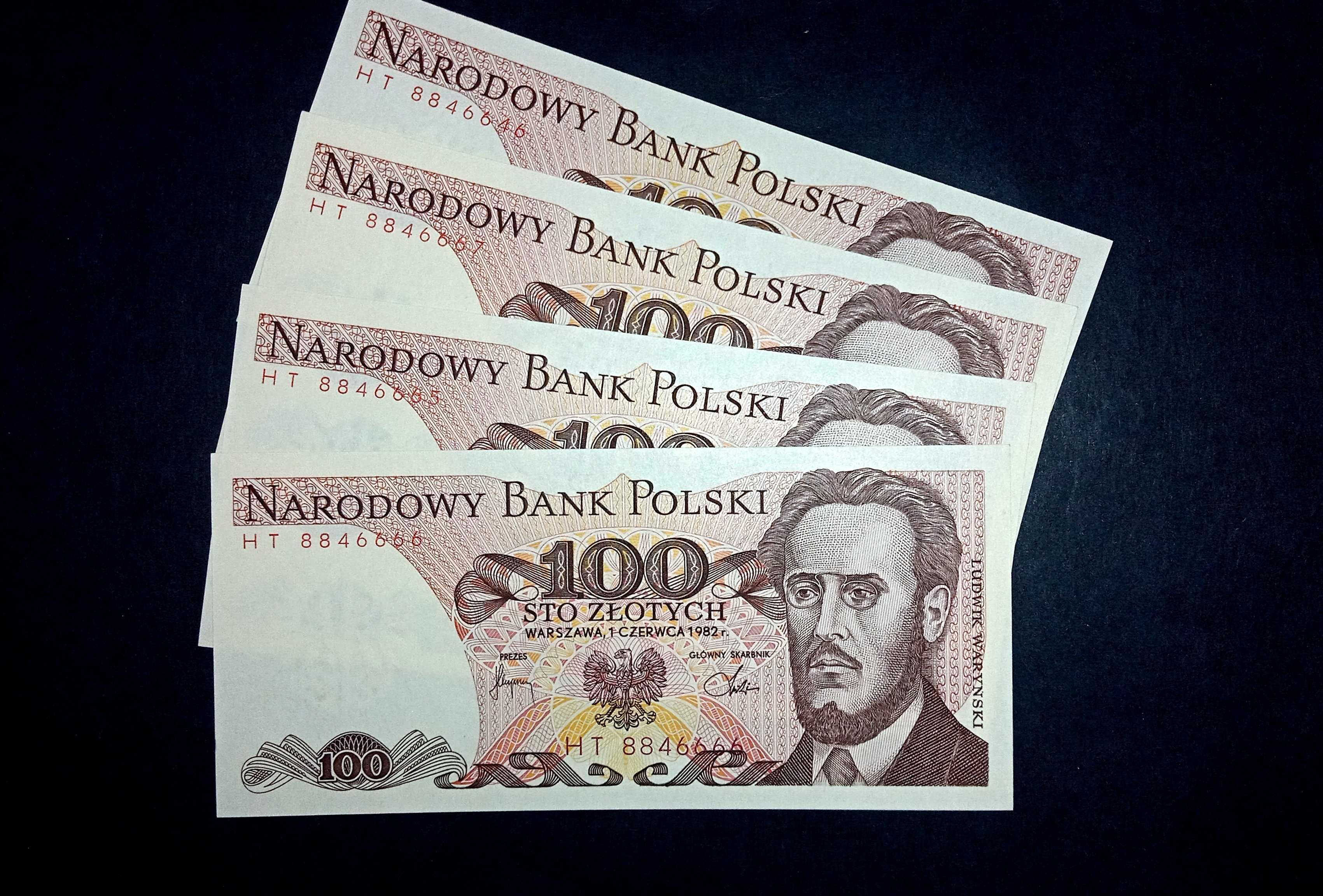 Banknot PRL  100 zł 1982   HT   st.1  UNC