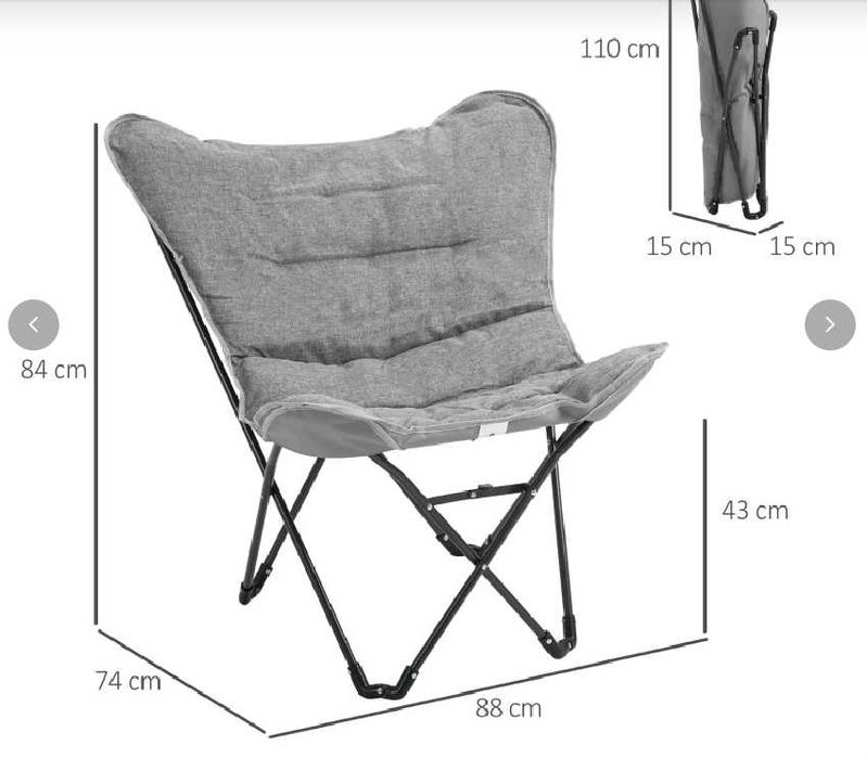 Fotel turystyczny ogrodowy campingowy składany
