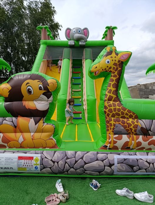 Wynajem dmuchana zjeżdżalnia Bubble House Miś XXL piana party ścianki