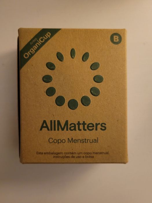 Copo Menstrual novo, tamanho B - Organic Cup (All Maters)