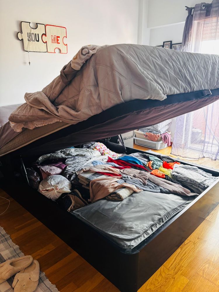 Cama de casal sommier c/colchao