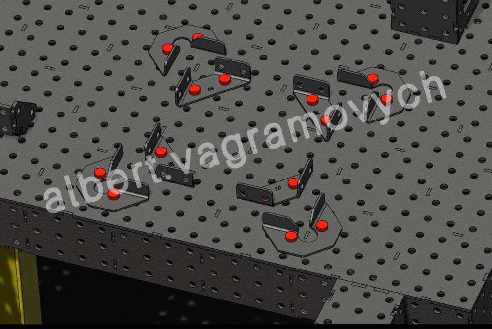 Зварювальний стіл D16 , креслення DXF для лазеру.