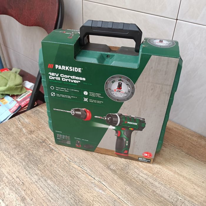 Parkside PBSPA 12 E4 Wkrętarka komplet NOWA