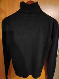 Черный женский классический свитер р.46