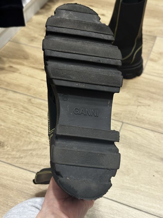 Чоботи шкіряні Ganni