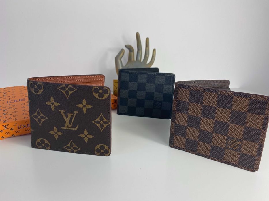 Skórzany portfel Louis Vuitton skóra naturalna uniseks w pudełku