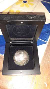 Bola medalha em prata euro 2004 raro futebol