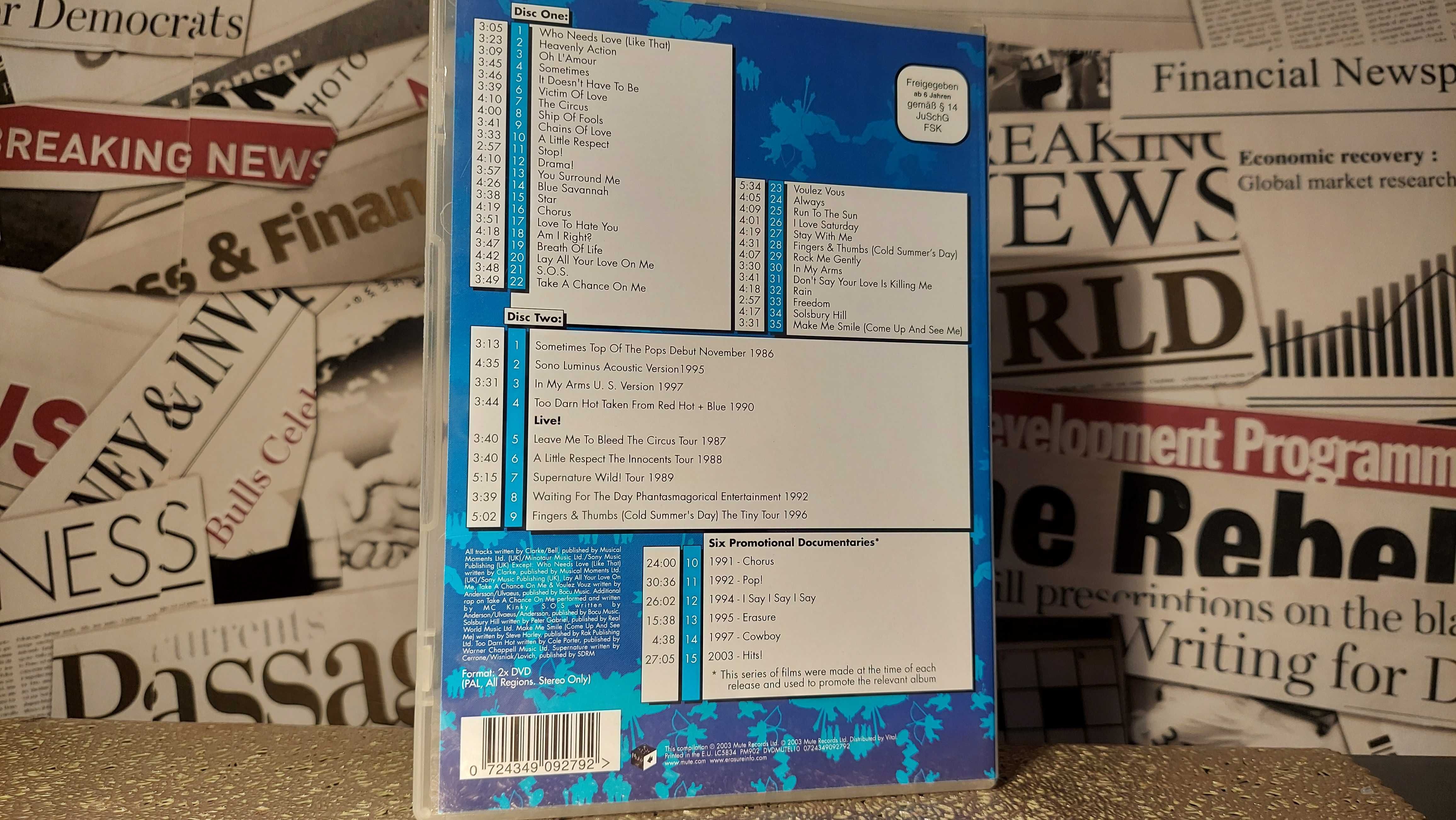 Erasure - Hits! The Very Best Of Erasure 2 x DVD