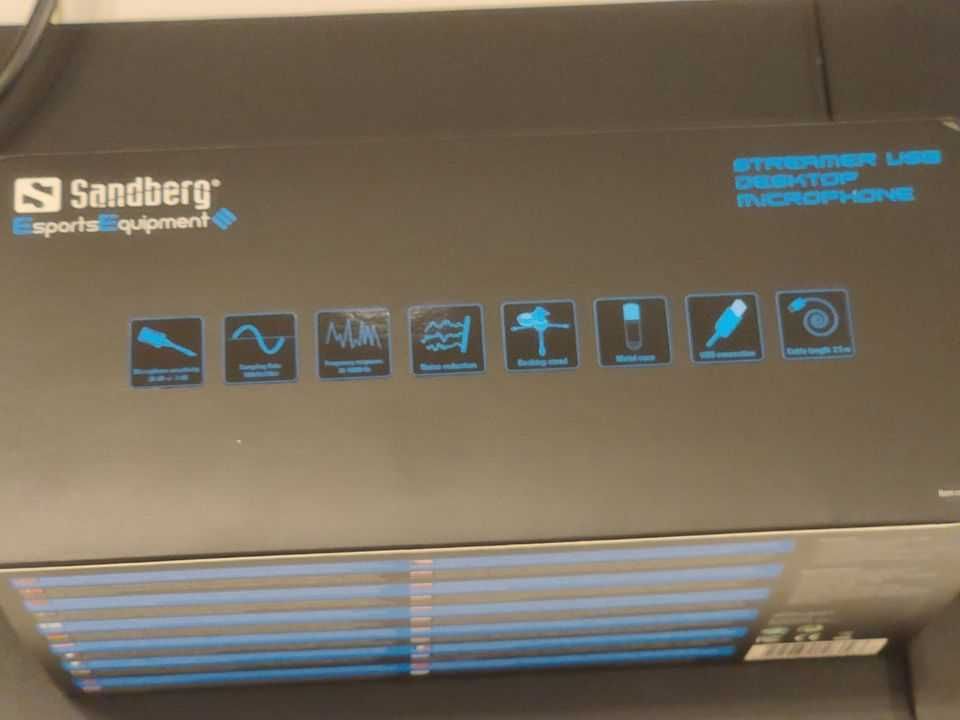 Vendo Microfone Sandberg Streamer como novo