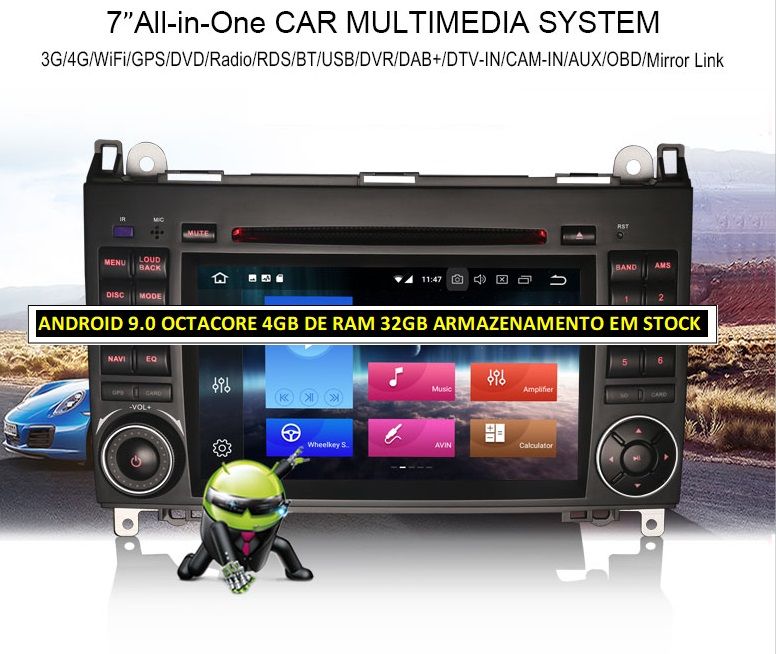 Auto-radio  2 din android 13 para Mercedes CLASSE A B W169 W245