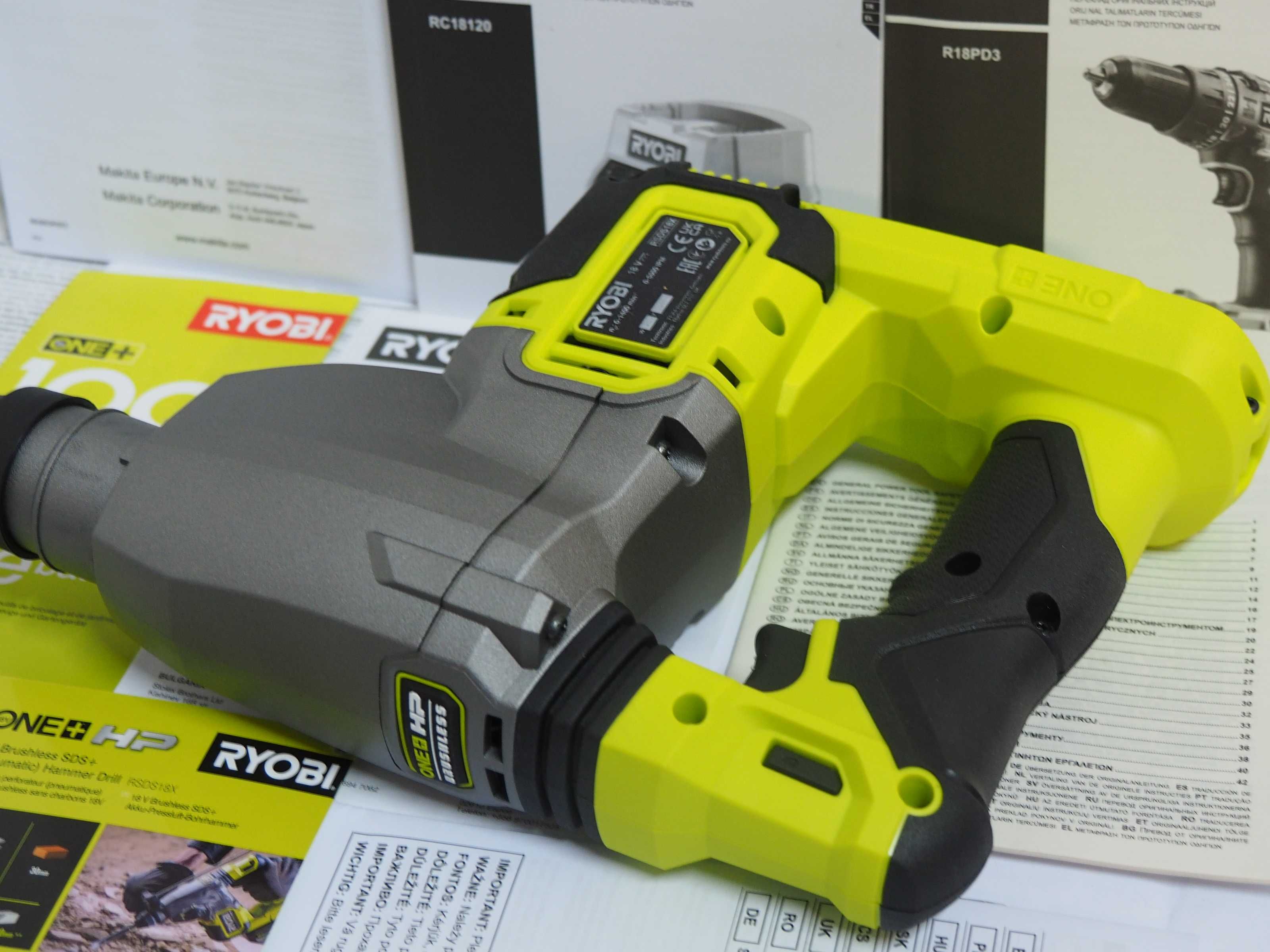 RYOBI RSDS 18 młot wiertarka ONE HP bezszczotkowa 2,5J bez aku 18v