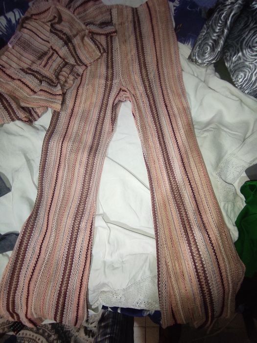 Conjunto de malha tipo crochê