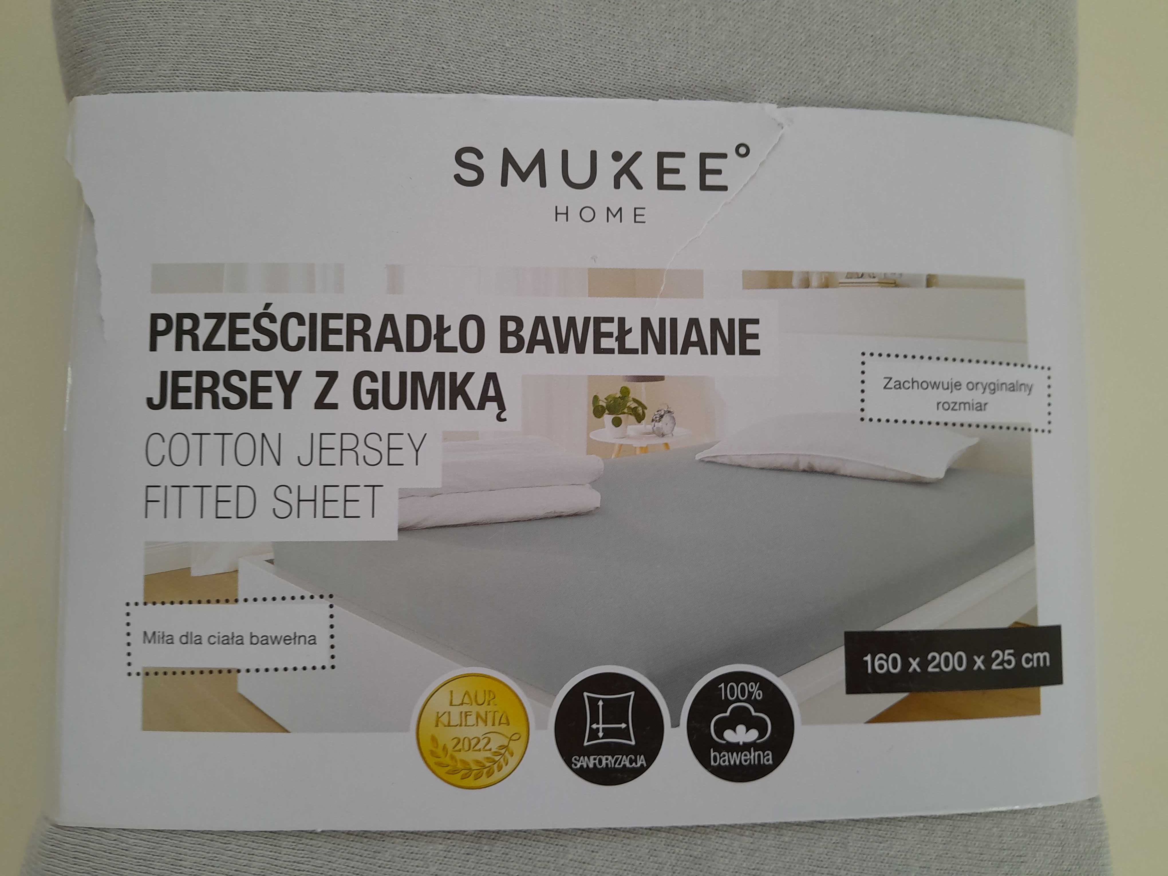 przesceradło bawełniane jersey z gumka nowe