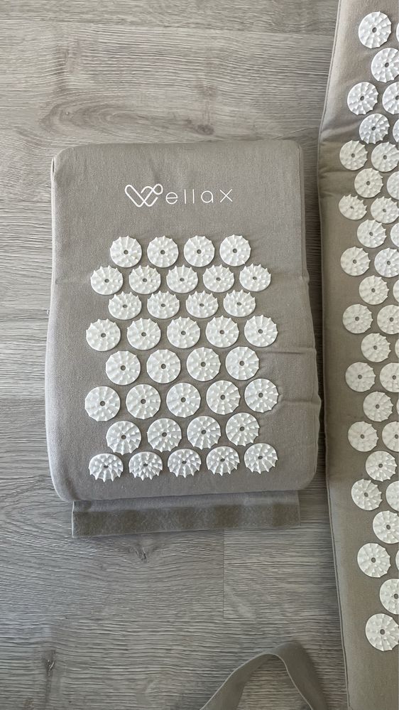 Wellax tapete de acupressão + almofada + bolsa
