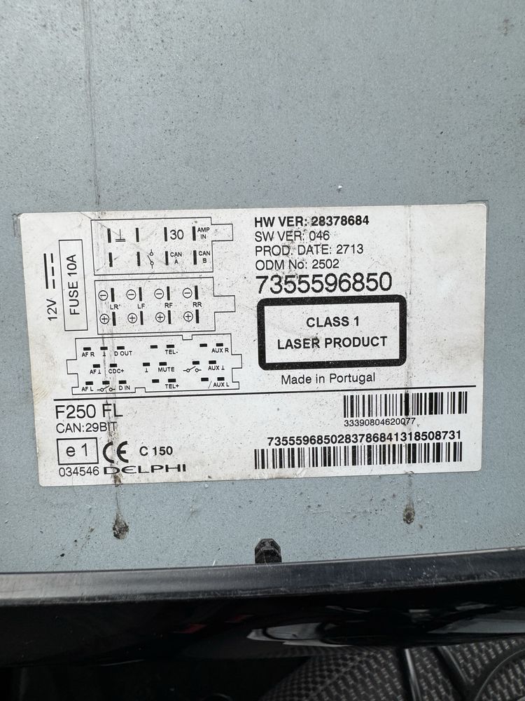 Radio Delphi Ducato jumper boxer lift