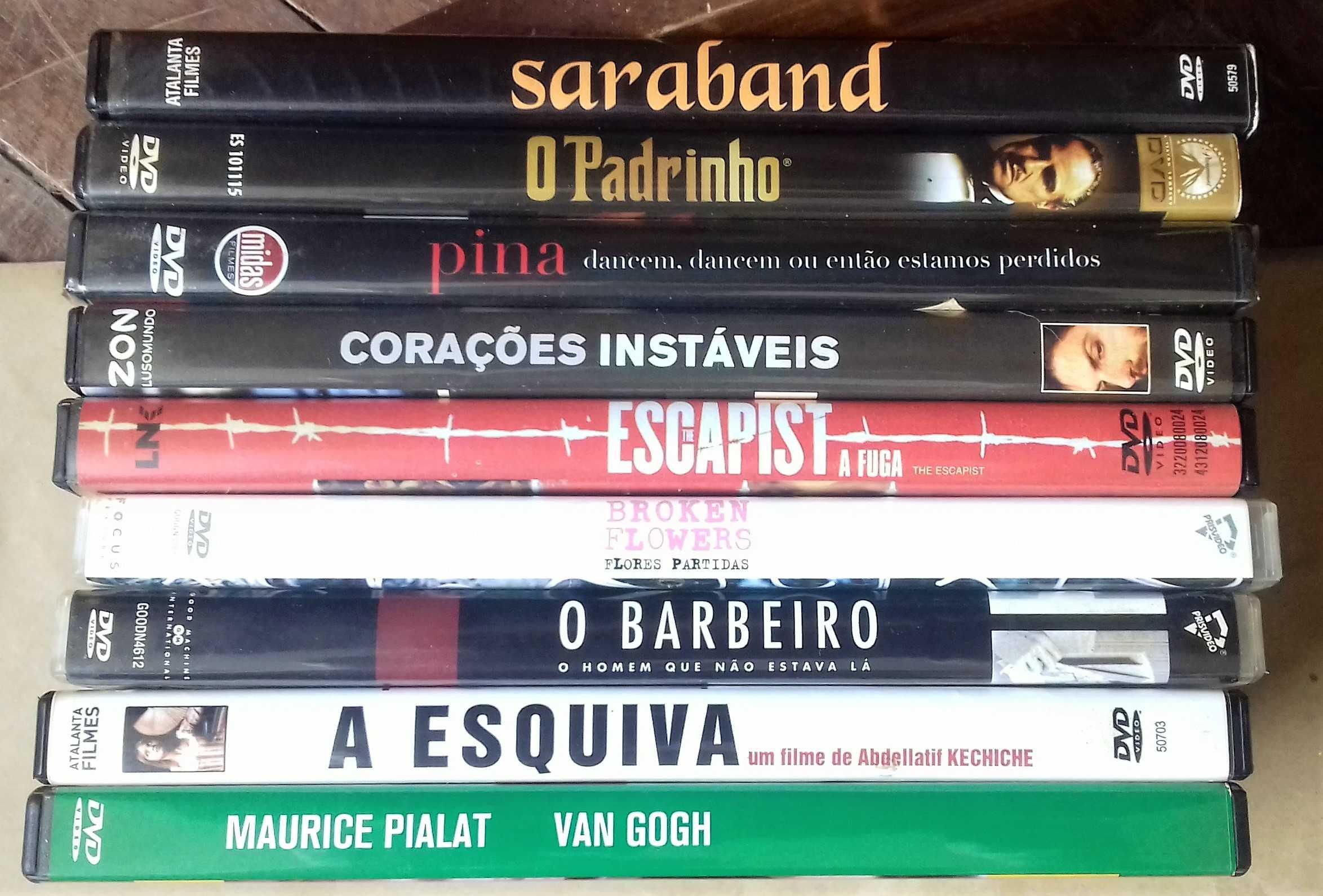 DVDs originais de excelentes filmes. em bom estado.