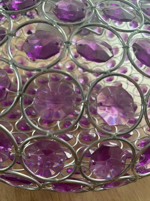 Lampa sufitowa wisząca candellux cristy fiolet