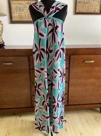 Letnia sukienka długa Zara M wiskoza szerokie ramiączka