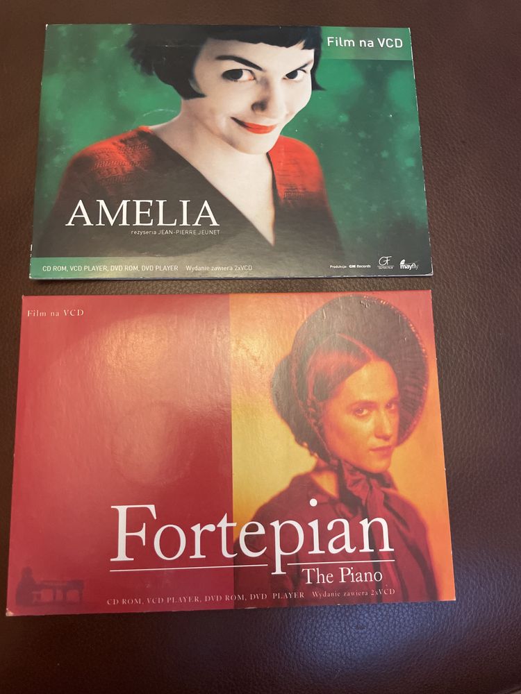 Zestaw 2 filmów VCD Amelia i Fortepian