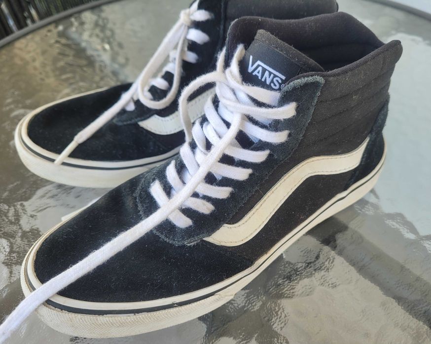 Buty vans tenisówki czarne za kostkę sznurowane 34,5