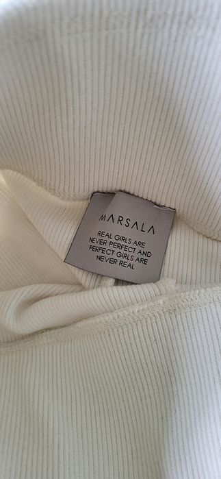 Legginsy z prążkowanej bawełny Marsala rozmiar S