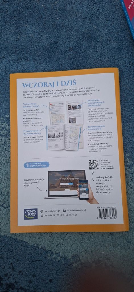 Wczoraj i dzis 8 (zeszyt ćwiczeń, szkoła podstawowa)