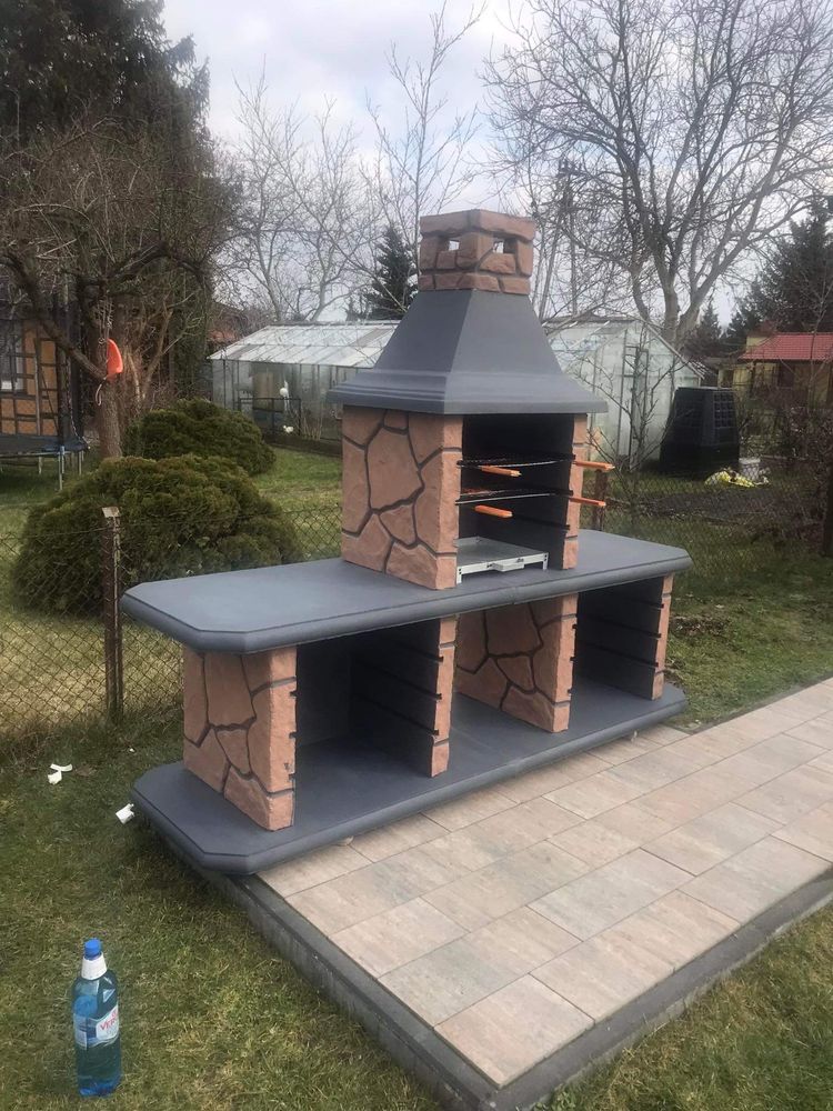 Solidny grill betonowy - nowoczesny design, trwała konstrukcja