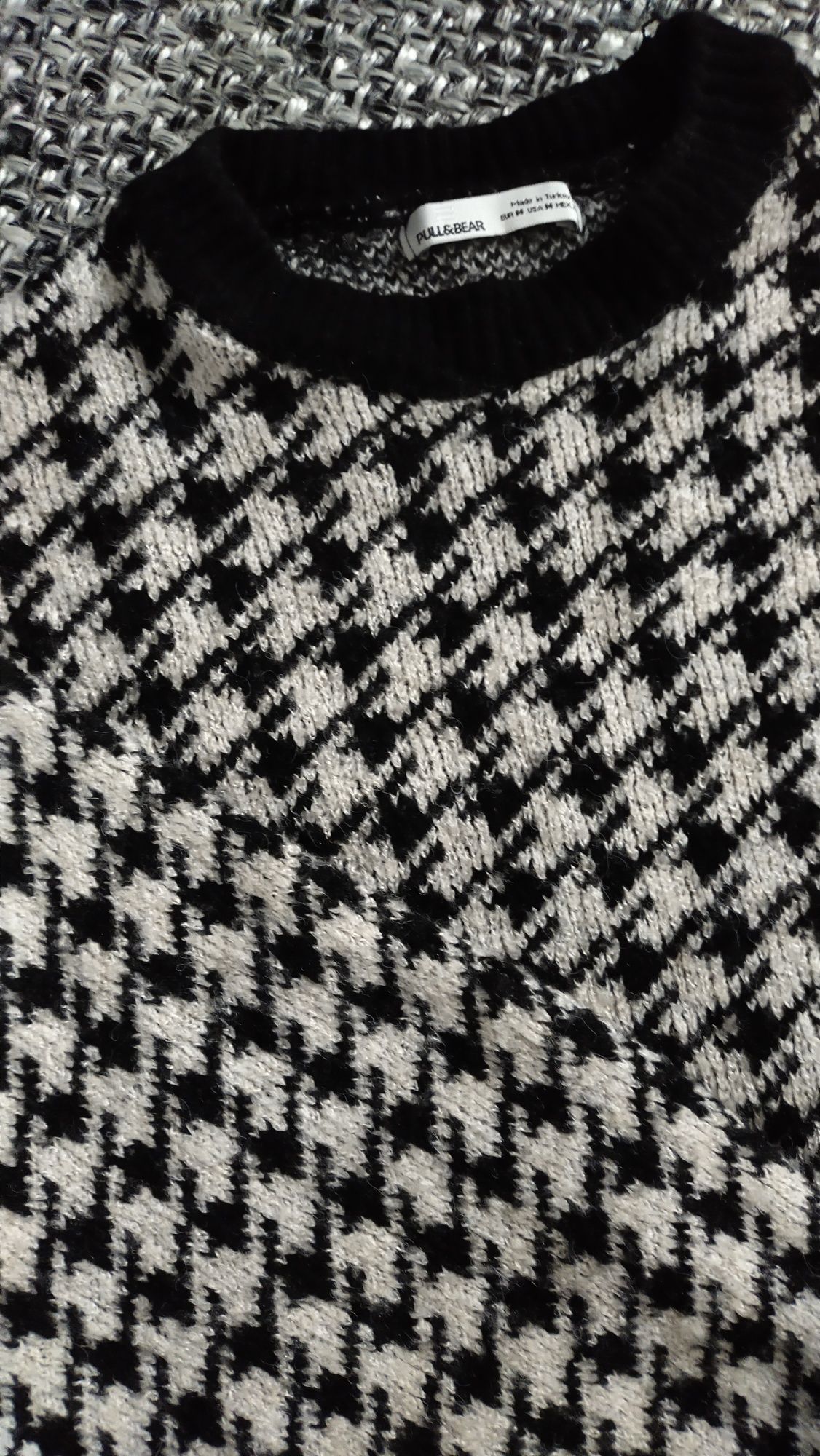 Pull&Bear sweter w pepitkę M