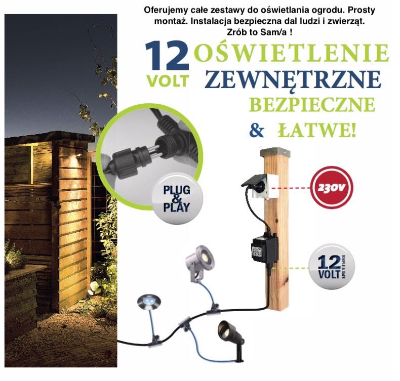 Reflektor led 1,8 W/12 V. Lampa z aluminium, grot i stopka.