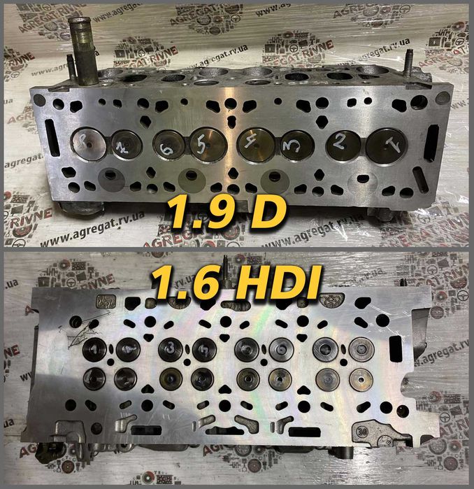 Головка ГБЦ Насос распредвал Citroen Берлинго Пежо Партнер 1.9d 1.6h