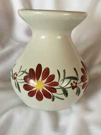 Tułowice, wazon malowany w kwiaty, porcelit, vintage