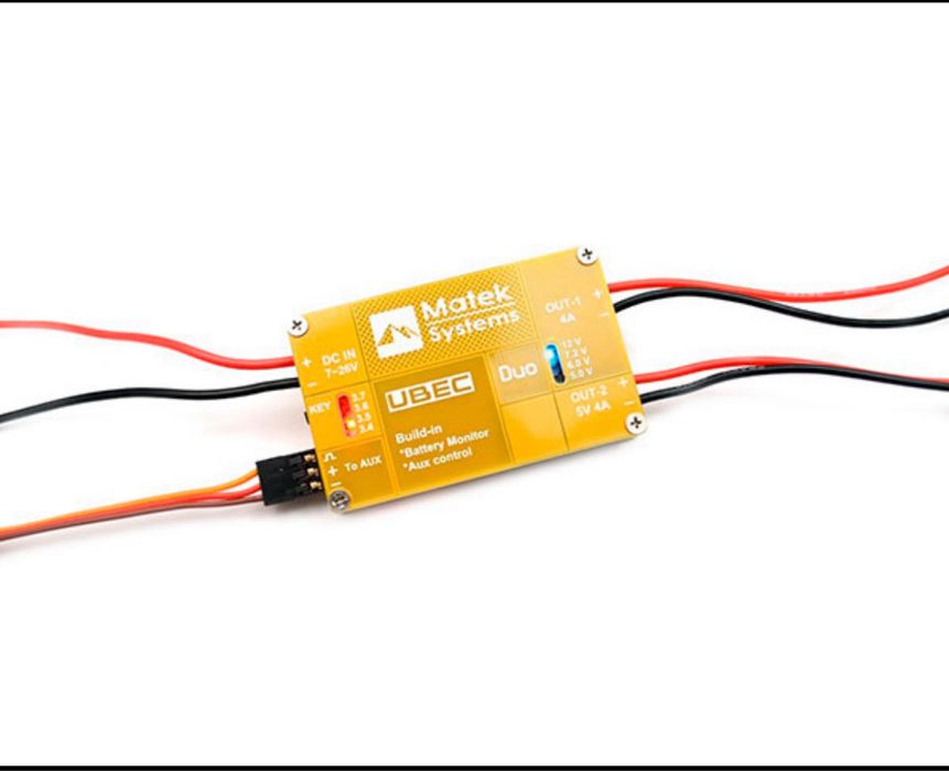 Стабілізатор напруги Matek UBEC DUO, 4A/5-12V & 4A/5V