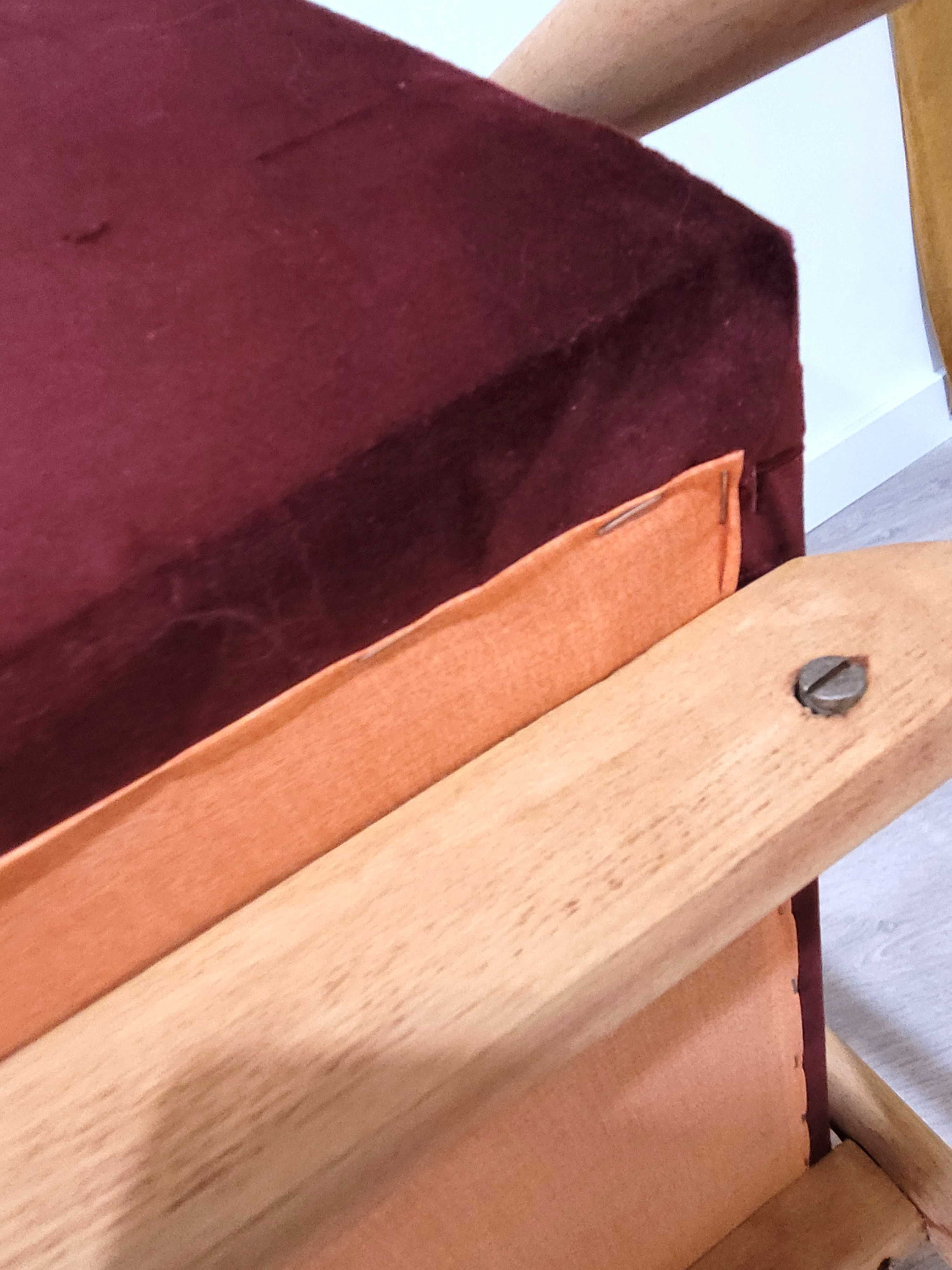 Fotel PRL lisek odnowiony po renowacji  art deco vintage loft 2 sztuki