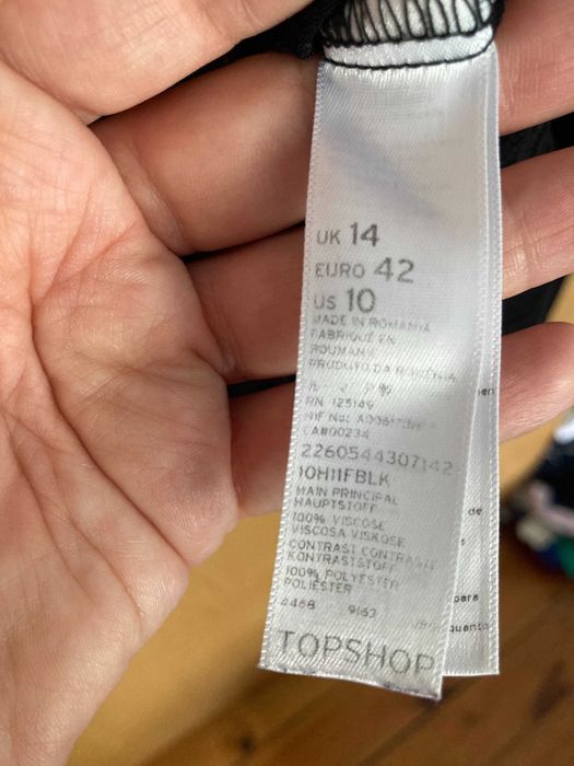 Sukienka na ramiączkach, z odkrytymi plecami Topshop, r. 42