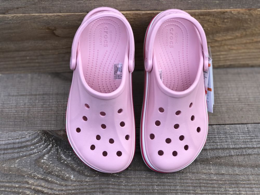 Жіночі Рожеві Крокси Crocs Bayaband Мега зручні та Стильні