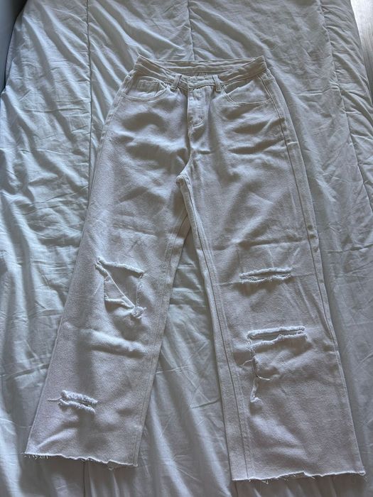 Calças de ganga branca