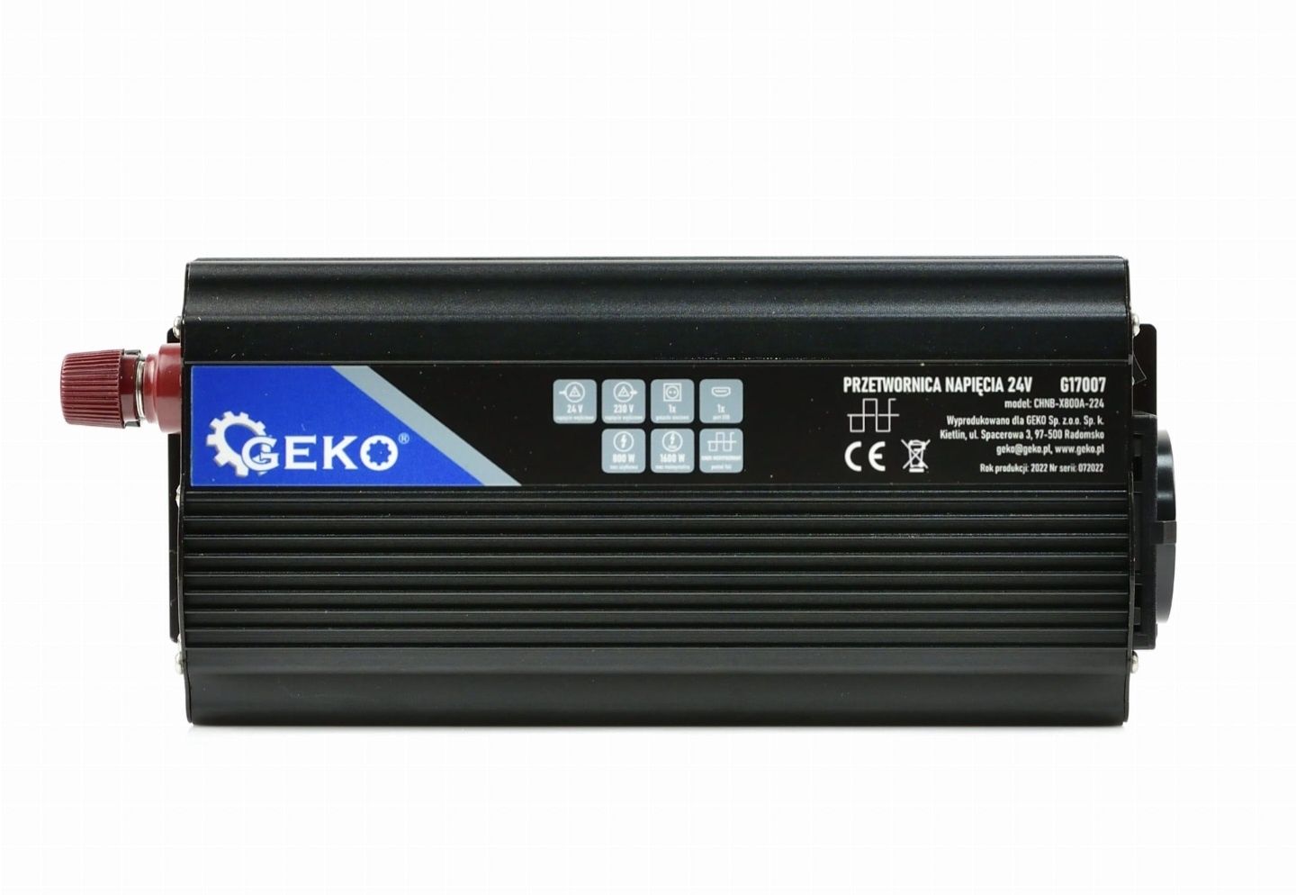 Przetwornica samochodowa 24V/230V 800W/1600W
