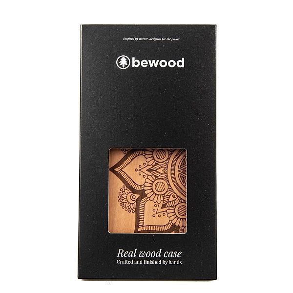 Etui Bewood Mandala Jabłoń drewniane na iPhone 15 Pro Max - jasnobrązo