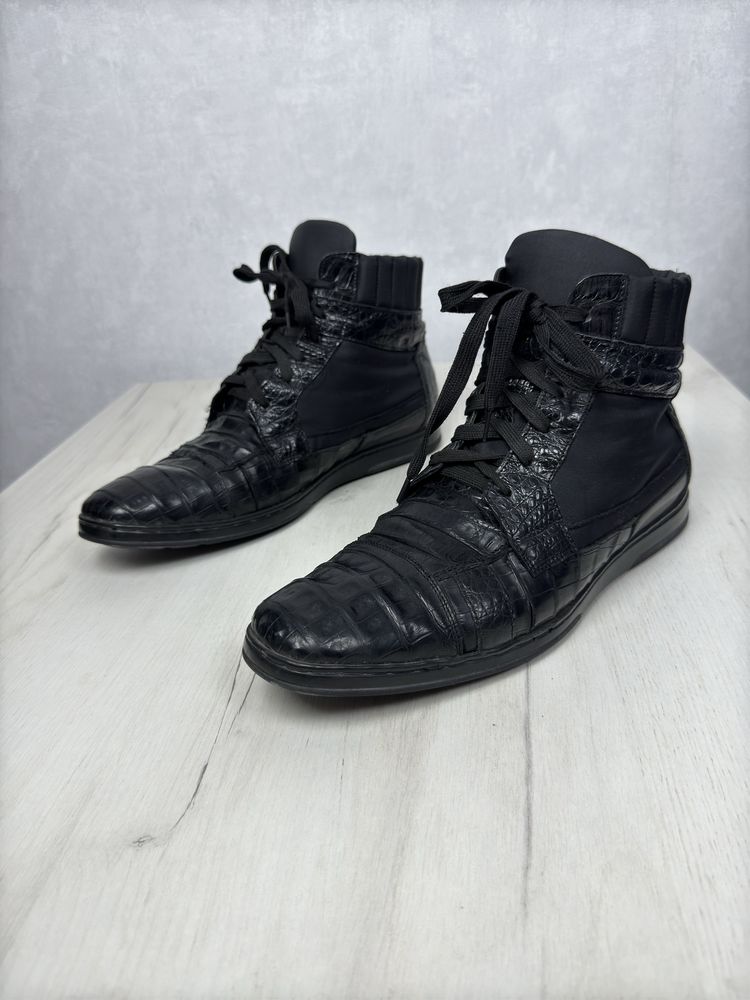 Мужские ботинки Zilli, 42-43р, кожа крокодила, оригинал