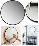 Lustro Okrągłe Wiszące Ścienne Loft Loftowe Czarna Rama 60cm