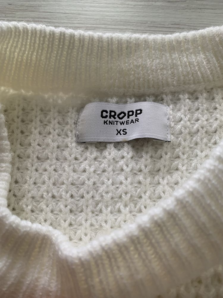 В‘язаний светр Cropp білого кольору
